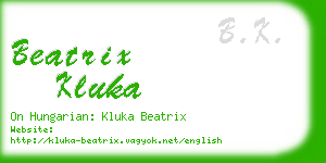beatrix kluka business card